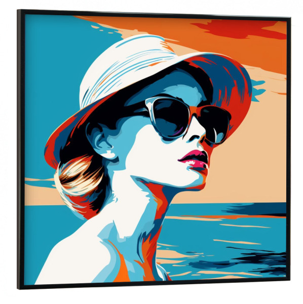 Poster mit schwarzem Rahmen 30x30 cm "BLAUER OZEAN-TRÄUME" artboxONE - Reise,Reise / Strand und Meer,Fashion