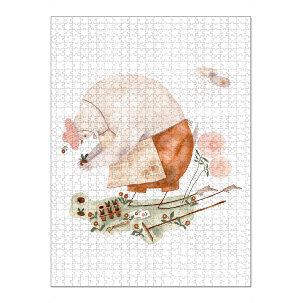 Puzzle Ravensburger "Voglhuber - Positivität pflanzen" artboxONE - Natur,Floral,Für Kinder,Tiere - Vogel,Garten,Frühling,Natur,Tier,Blumen,Botanik