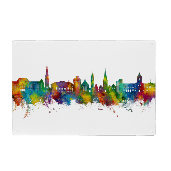 Metall Poster "Mönchengladbach German Skyline" artboxONE - Städte