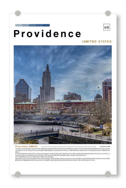 Acrylglasbild "Cover der Zeitung Providence" artboxONE - Städte,Architektur