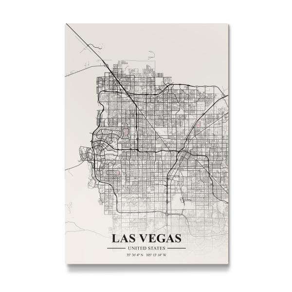 Galerie-Print "Stadtplan Las Vegas" 30x20 cm artboxONE