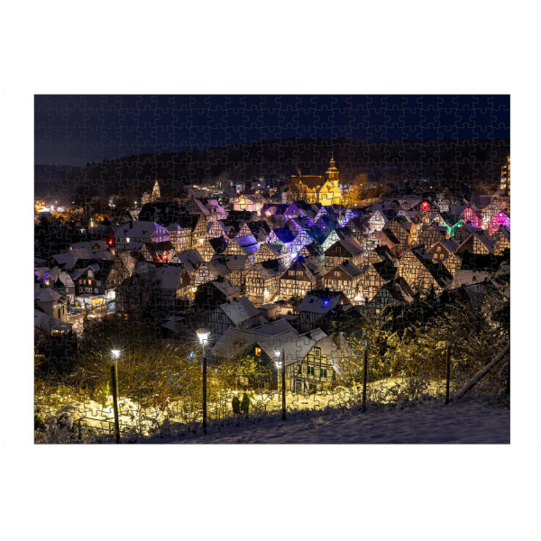Puzzle Ravensburger "Bunte Nacht in Freudenberg" artboxONE - Architektur