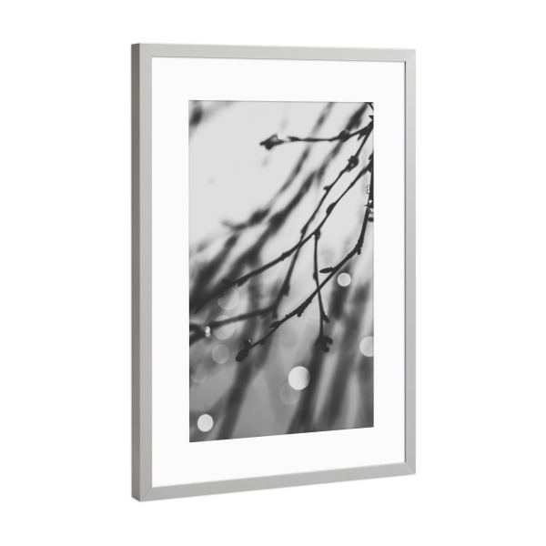 Poster mit Rahmen Silber "Dämmerungsfunkeln" artboxONE - Natur,Abstrakt