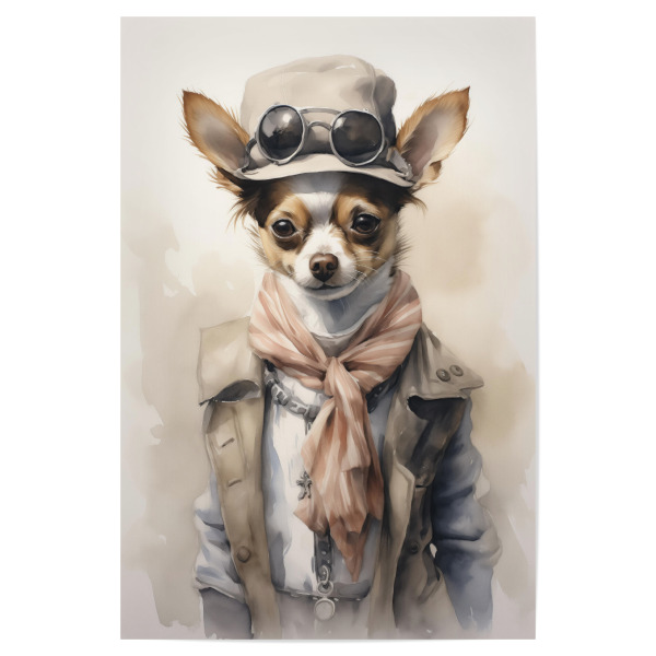 Poster "Mode-Chihuahua" artboxONE - Tiere,Fashion,Lustig
