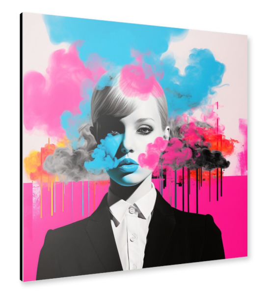 Alu-Dibond "CARBON HARMONY FRAUENTRAUM" 30x30 cm artboxONE