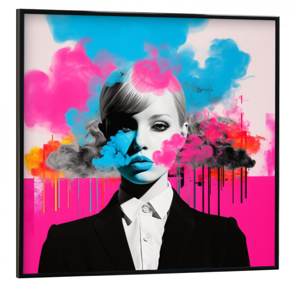 Poster mit schwarzem Rahmen 30x30 cm "CARBON HARMONY FRAUENTRAUM" artboxONE - Reise,Menschen,Schwarzweiß