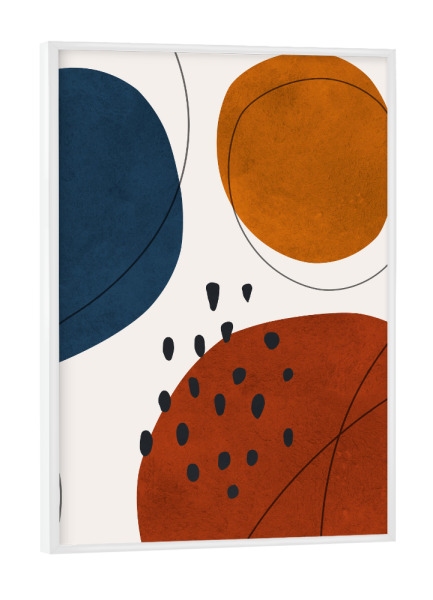 Poster mit weißem Rahmen "Bunte Boho-Formen F" artboxONE - Abstrakt,Geometrie
