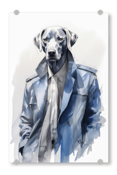 Acrylglasbild "Mode-Labrador" artboxONE - Tiere,Fashion,Lustig