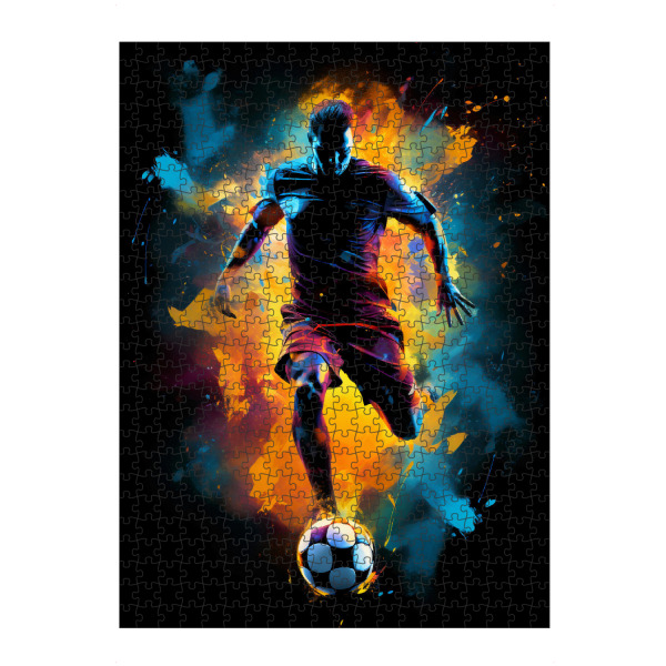 artboxONE Puzzle "Football Colorful 8 (matart)" artboxONE - Sport / Fußball - Fußball,Fußballspieler,Spieler,Ball,Mannschaft,Sport,Bunt,Aquarell