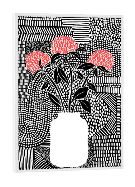 Poster mit weißem Rahmen "Stammesstillleben" artboxONE - Floral