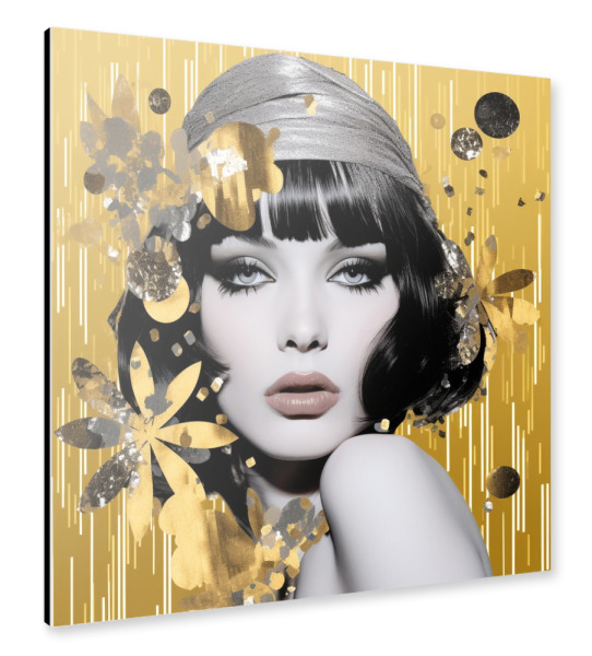 Alu-Dibond "SILBERNER GLAMOUR" 30x30 cm artboxONE