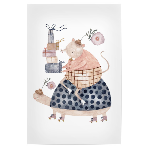 Poster 30x20 cm "Voglhuber - Geburtstagsbesuch" artboxONE - Für Kinder,Tiere,Festivals