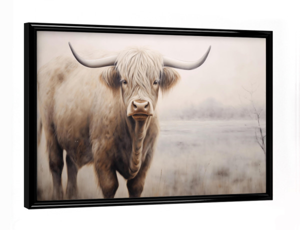 Poster mit schwarzem Rahmen "Soft Scottish highland Cow" artboxONE - Natur,Floral,Tiere