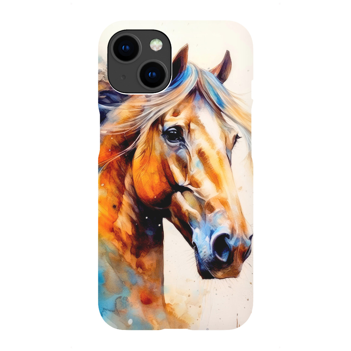 "Pferd Aquarellkunst K"für iPhone - Premium-Case Handyhülle artboxONE