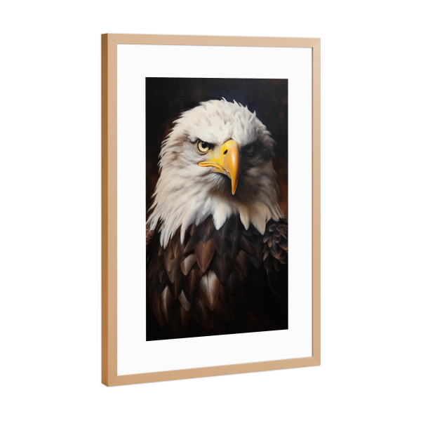 Poster mit Rahmen Kupfer "Adler aus nächster Nähe" artboxONE - Natur,Tiere