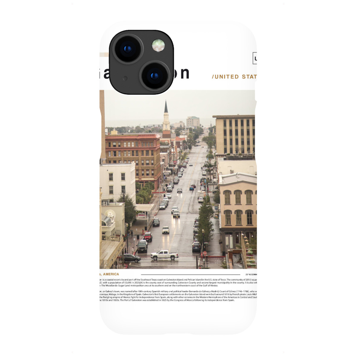 iPhone "Galveston-Zeitungscover" Premium-Case Handyhülle artboxONE
