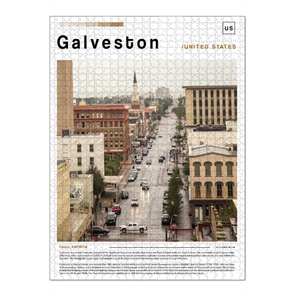 Puzzle Ravensburger "Galveston-Zeitungscover" artboxONE - Städte,Architektur