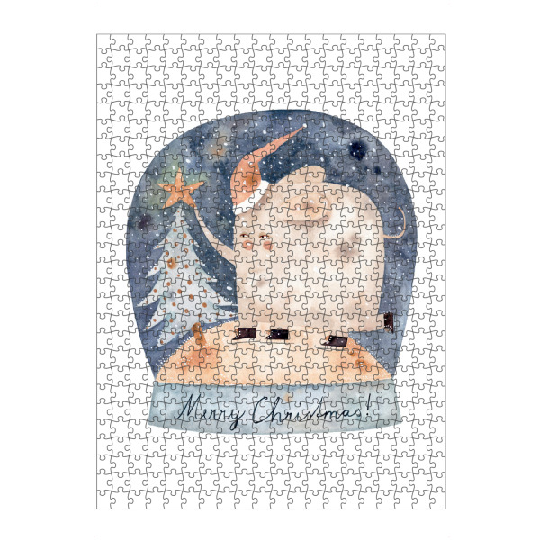 artboxONE Puzzle "Voglhuber - Schneekugel" artboxONE - Für Kinder,Tiere,Weihnachten - Weihnachten,Elefant,Tier,Kinderzimmer,Kindermotiv,Schneekugel