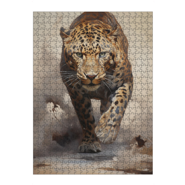 artboxONE Puzzle "Leopardenmalerei" artboxONE - Natur,Tiere - Tier,Kunst,Leinwand,Katze,Impressionistisch,Leopard,Natur,öl,Gemälde,Tierwelt