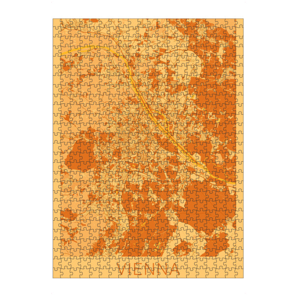 Puzzle Ravensburger "Wiener Stadt Karte" artboxONE - Städte / Wien,Kartografie
