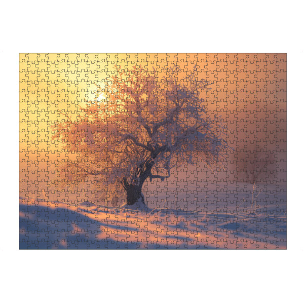 Puzzle Ravensburger "Gefrorener Baum - Sonnenuntergang" artboxONE - Natur