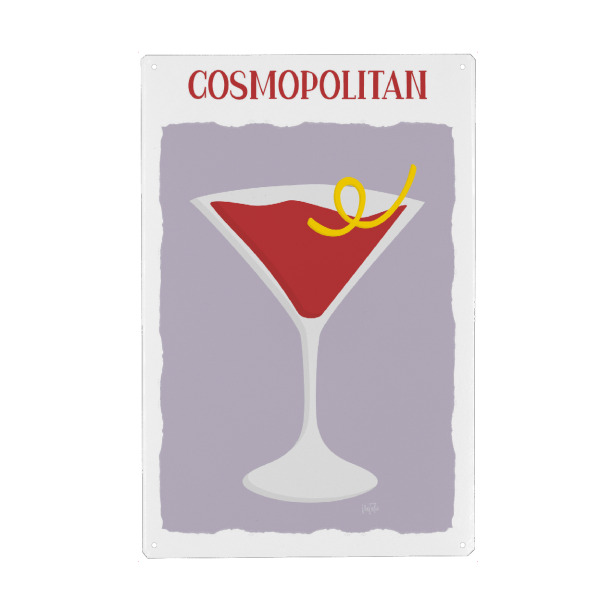 Holzbild "Cosmo" artboxONE - Essen & Trinken / Alkohol - Cosmo,Kosmopolitisch,Alkohol,Getränk,Cocktail