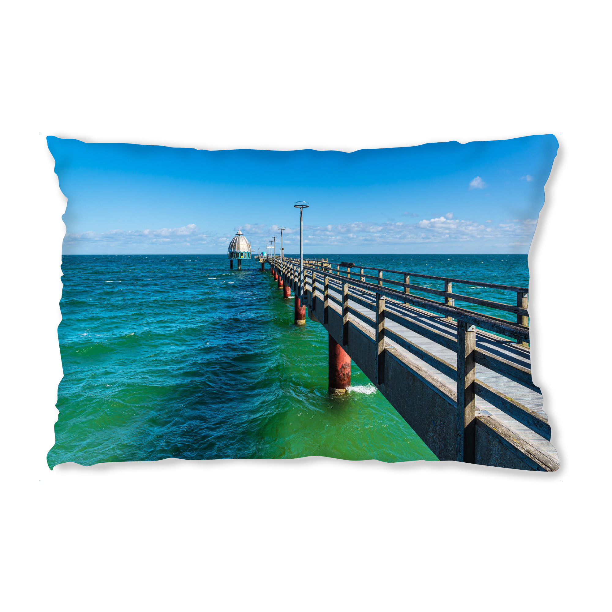 Design-Kissen "Ostsee, Seebrücke, Wolken" artboxONE - Natur,Reise,Architektur,Reise / Strand und Meer