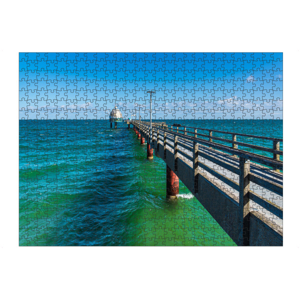 Puzzle Ravensburger "Ostsee, Seebrücke, Wolken" artboxONE - Natur,Reise,Architektur,Reise / Strand und Meer