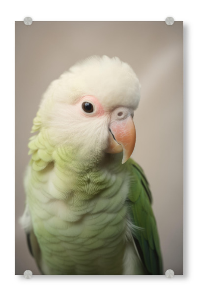 Acrylglasbild "Glücklicher Quäkerpapagei" artboxONE - Tiere