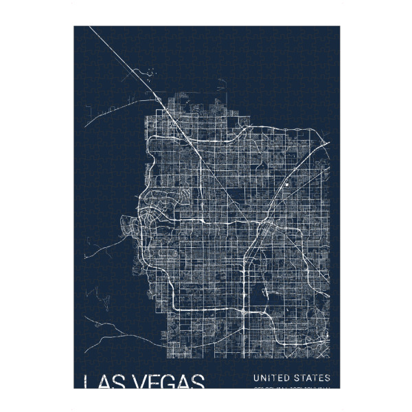 Puzzle Ravensburger "City Map von Las Vegas" artboxONE - Städte / Las Vegas,Kartografie