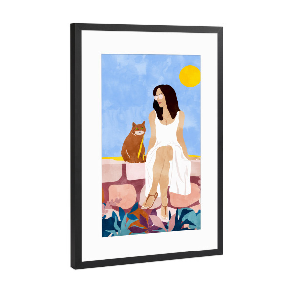 Poster mit Rahmen Schwarz (Metallic) "Butterscotch" artboxONE - Tiere,Menschen