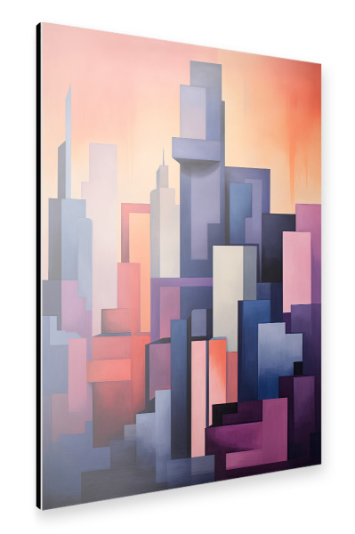 Alu-Dibond "Geometrische moderne Stadt" 30x20 cm artboxONE