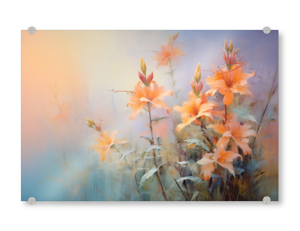 Acrylglasbild "Orangene Lilien" artboxONE - Natur,Floral