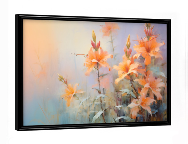 Poster mit schwarzem Rahmen "Orangene Lilien" artboxONE - Natur,Floral