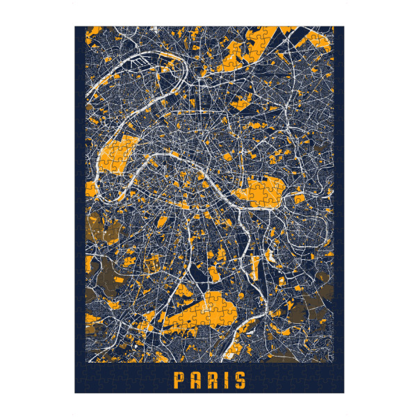 Puzzle Ravensburger "Paris City Map Karte" artboxONE - Städte / Paris,Kartografie