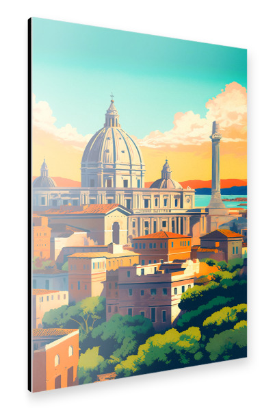 Alu-Dibond "Rom im Morgengrauen" 30x20 cm artboxONE