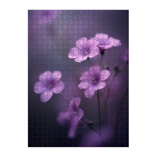 Puzzle Ravensburger "Foto von zarten violetten Blüten" artboxONE - Floral,Tiere
