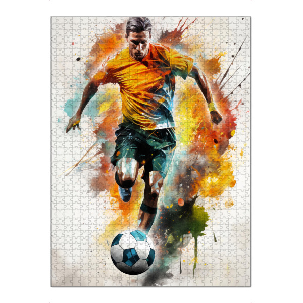 Puzzle Ravensburger "Football Watercolor 11 (matart)" artboxONE - Sport,Sport / Fußball