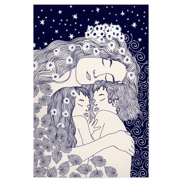 Poster "Mutter und Kinder" artboxONE - Für Kinder,Für Mama,Für Papa