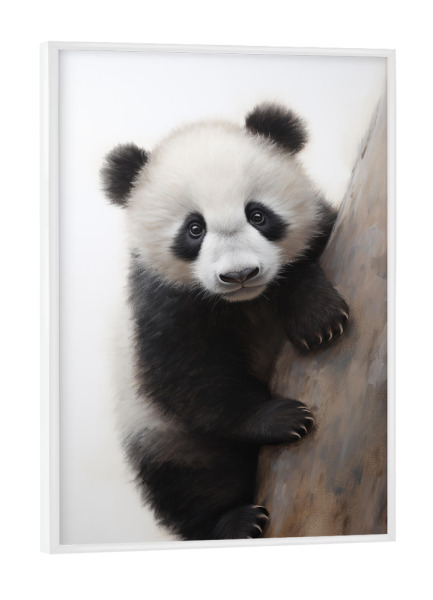 Poster mit weißem Rahmen "Baby-Panda-Malerei" artboxONE - Natur,Tiere