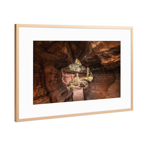 Poster mit Rahmen Kupfer "Felsentor Rheinland-Pfalz" artboxONE - Natur