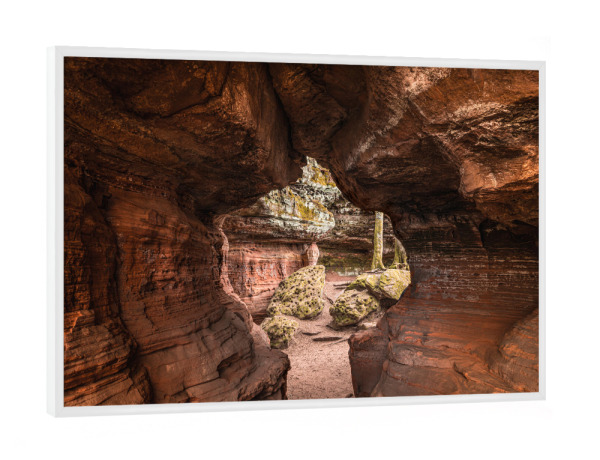 Poster mit weißem Rahmen "Felsentor Rheinland-Pfalz" artboxONE - Natur