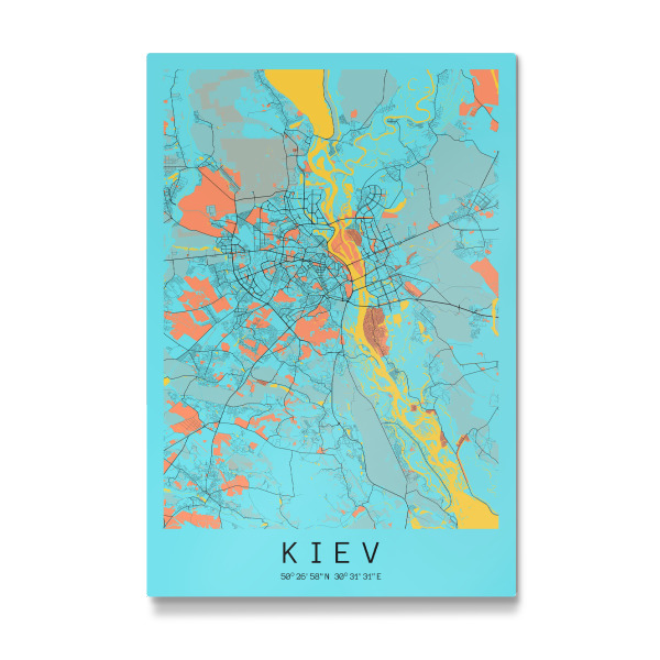 Galerie-Print "City Map Kiew" 30x20 cm artboxONE