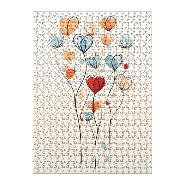 artboxONE Puzzle "Zarte bunte Pastellblumen" artboxONE - Floral,Abstrakt,Liebe