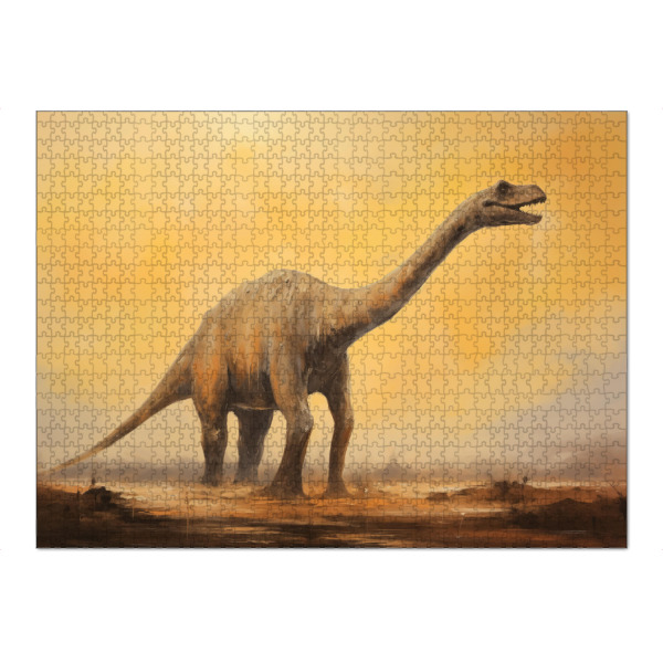 Puzzle Ravensburger "Diplodocus" artboxONE - Natur,Tiere - Kunst,Groß,Leinwand,Dino,Dinosaurier,Diplodocus,öl,Farbe,Gemälde,Rex - Bild kunst