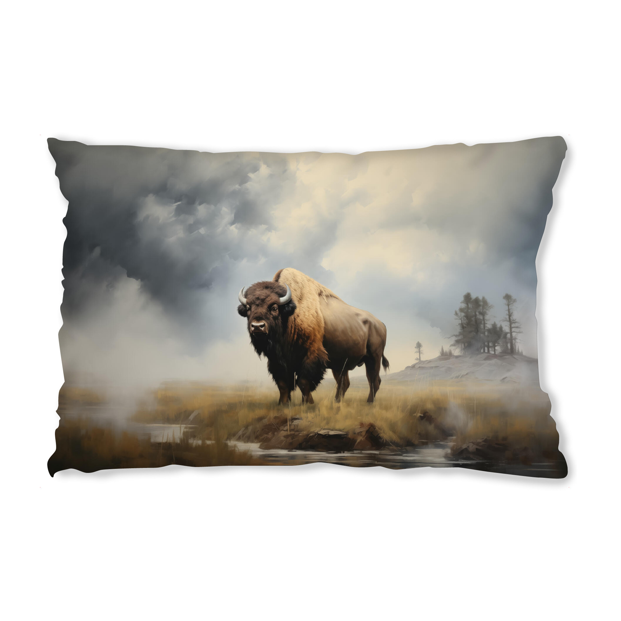 Design-Kissen "Büffel in der Prärie" artboxONE - Natur,Tiere