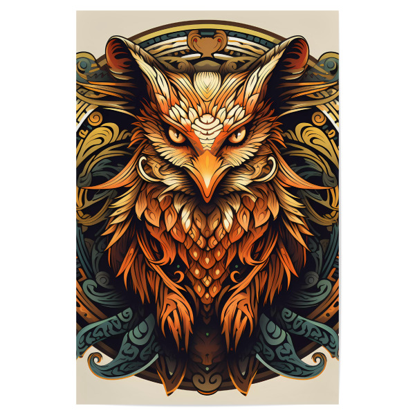 Poster 30x20 cm "Mandala – Mystisch – Evander" artboxONE - Tiere,Abstrakt,Fiktion