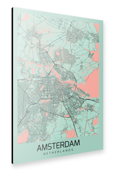 Alu-Dibond "Amsterdamer Stadt" 30x20 cm artboxONE