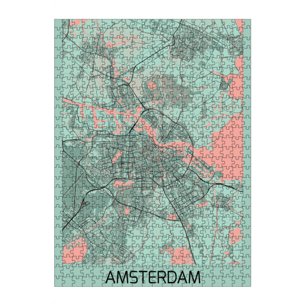 Puzzle Ravensburger "Amsterdamer Stadt" artboxONE - Städte / Amsterdam,Kartografie