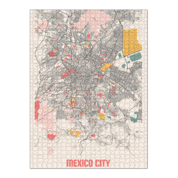 Puzzle Ravensburger "Mexiko City Stadtplan" artboxONE - Städte / Weitere,Kartografie